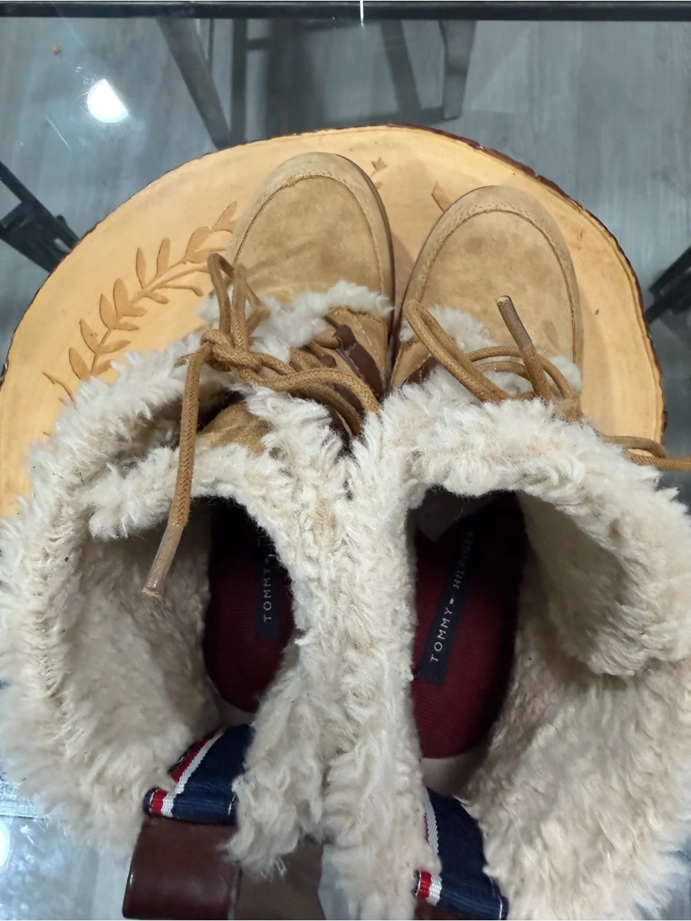 Tommy Hilfiger tan suede